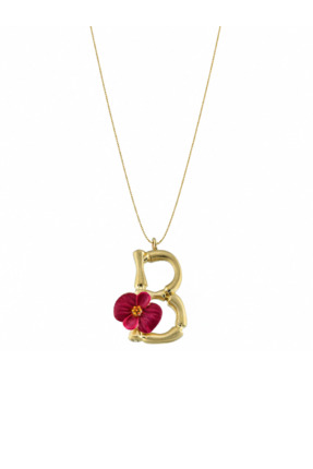 SESERA Blossom Letter B Harfi Begonya Kolye