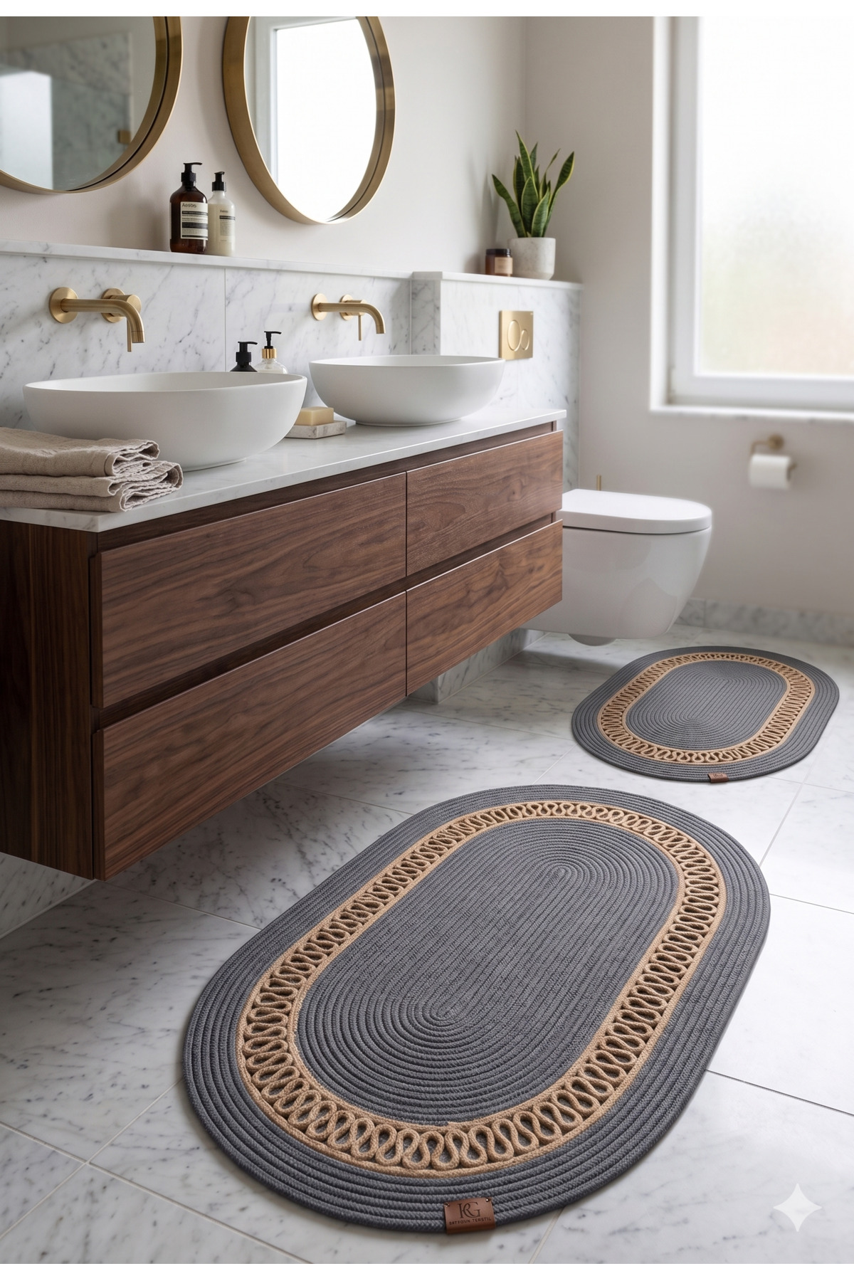 DOĞAL JÜT İP ÖRME BANYO PASPASI