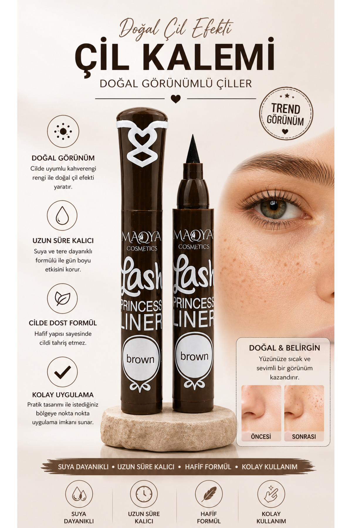 MAQYA Cosmetics Show Your Sweetness Freckle Pen-Çil Kalemi - KAHVERENGİ Eyeliner Pen - Fiyatı, Yorumları