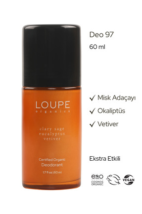 Loupe Organics Deo97 60 ml | Bioaktif Deodorant. Sertifikalı Organik. %100 Do...