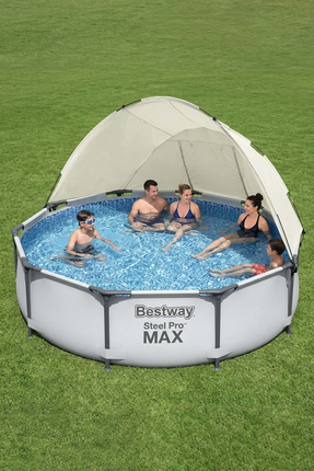 Bestway Steel Pro MAX Gölgelikli Yer Üstü Prefabrik Havuz 305cm x 76cm 56406 ...