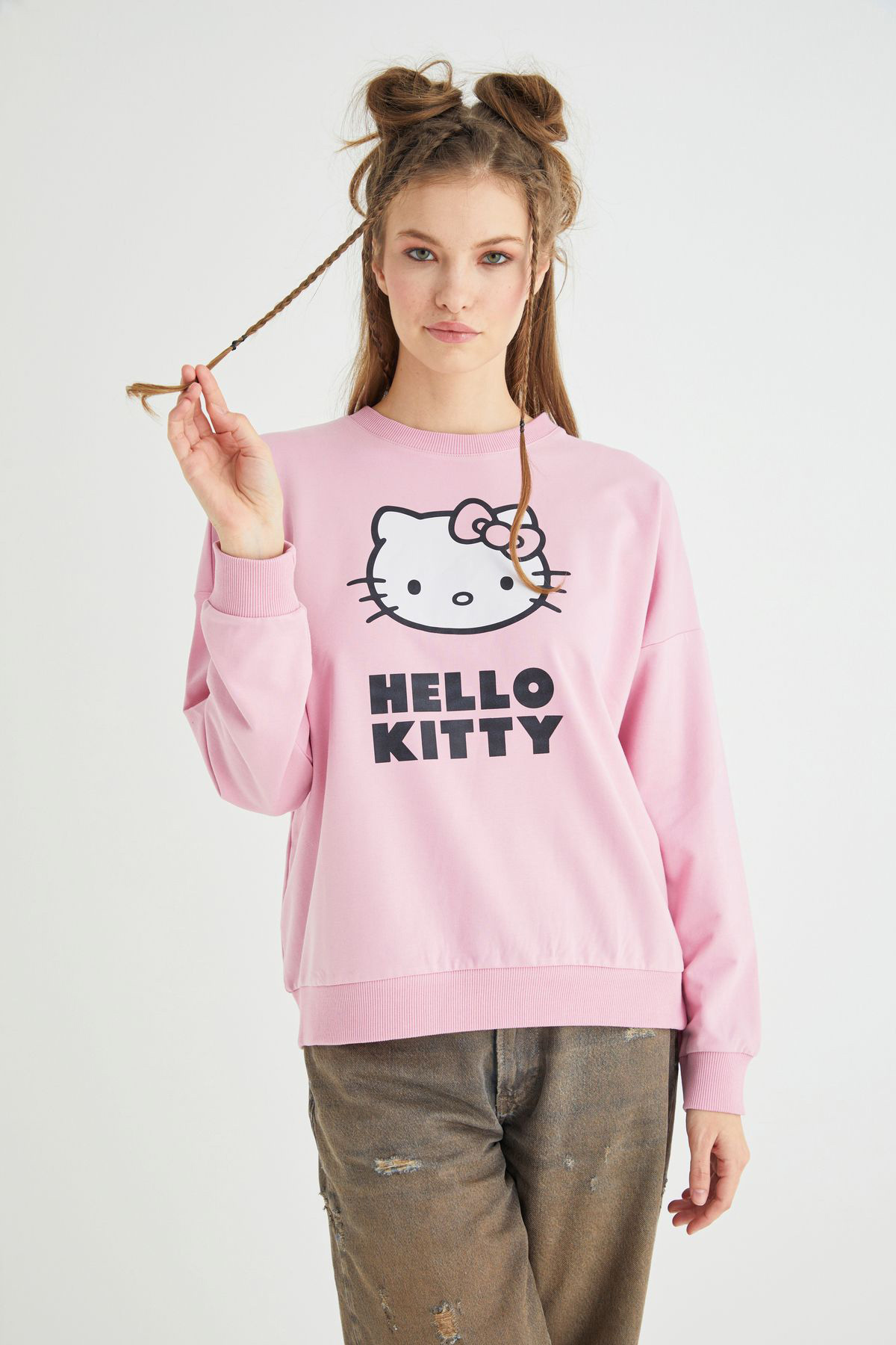 Bisiklet Yaka Hello Kitty Sweatshirt Fiyatları Trendyol
