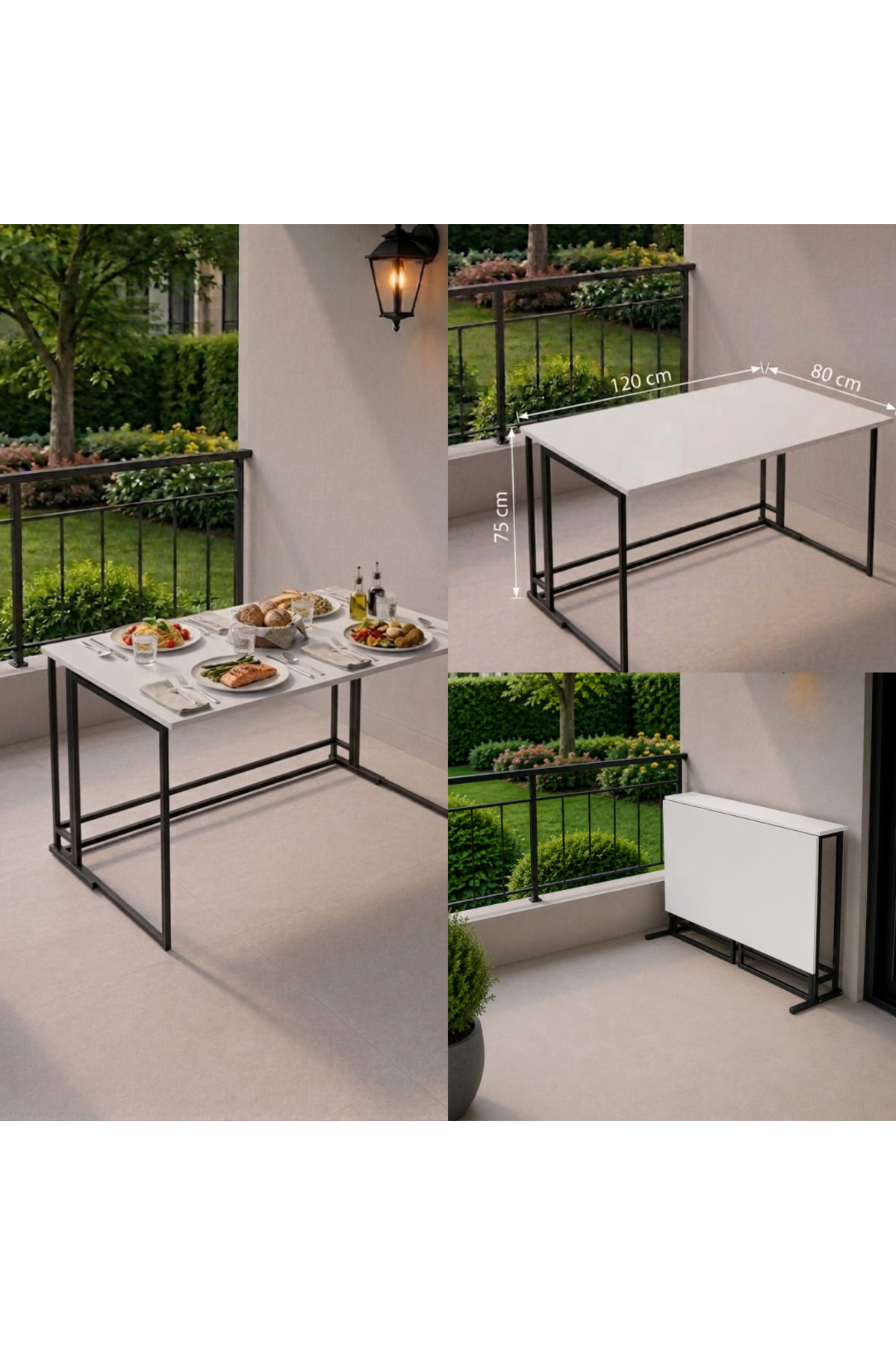 Worklife Foldable Desk Computer Desk Drawing Desk (white)