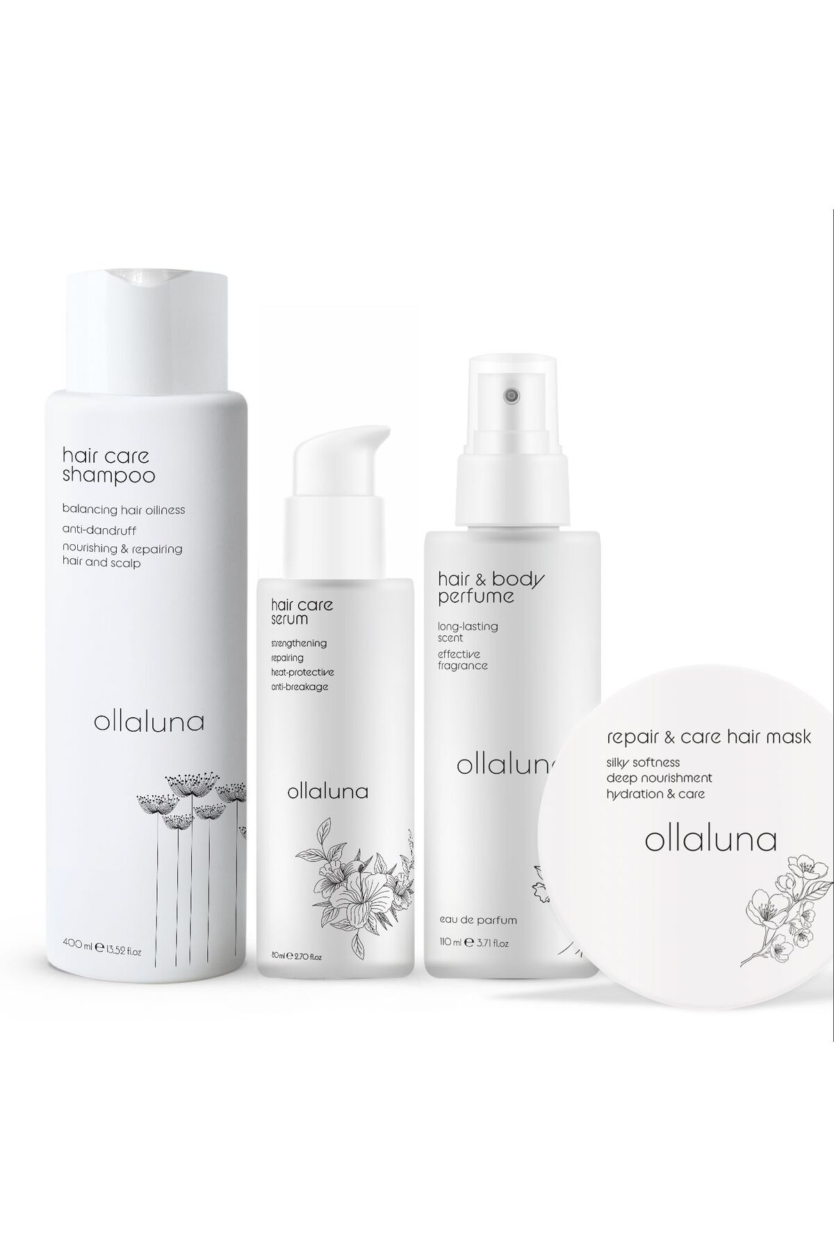 ollaluna Hair Shampoo & Saç Serumu & Body Perfume & Hair Mask — 007