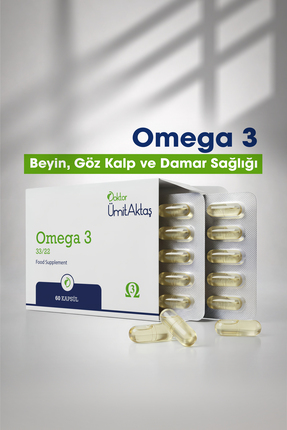 Dr. Ümit Aktaş Omega 3 - Balık Yağı - Hava Sızdırmaz, Okside Olmayan 60 Kapsül