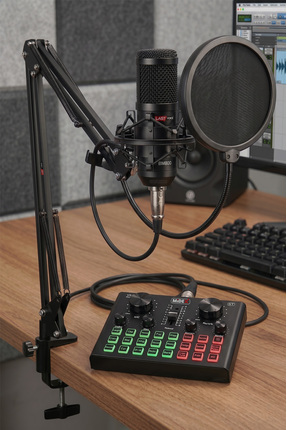 Lastvoice BM800L Live Set Efektli Ses Kartı Mikrofon Stand Kayıt Canlı Yayın ...