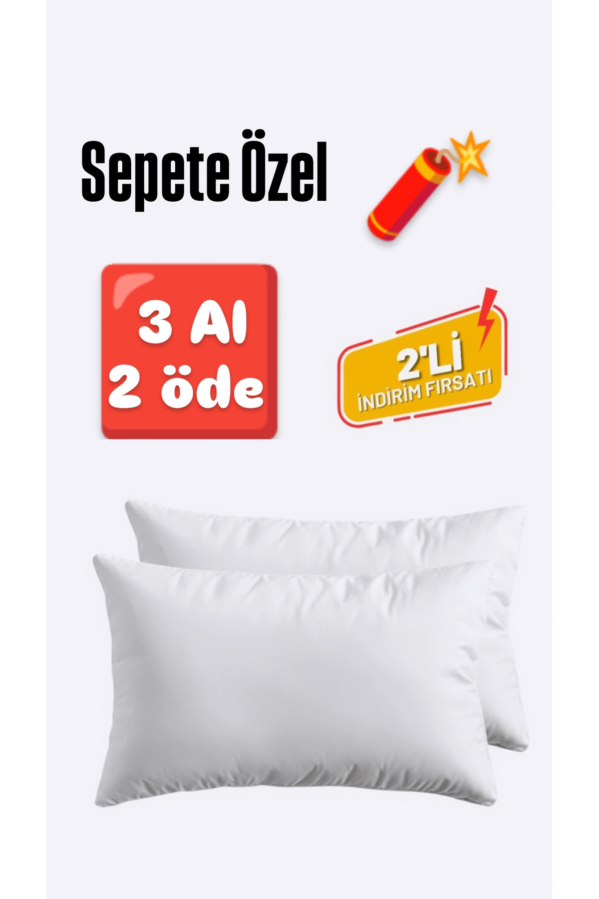 Cotton 50x70 White Zippered Pillowcase | Inner Lining | 2pcs