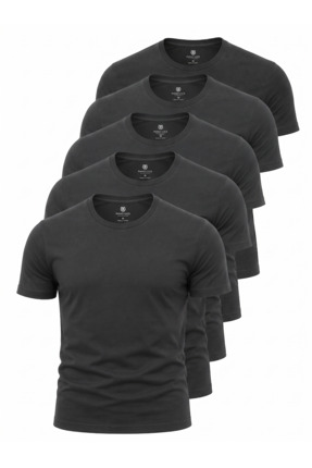 Piano Luce Erkek 5’li Paket T-Shirt – Kısa Kollu Bisiklet Yaka Regular Fit – ...