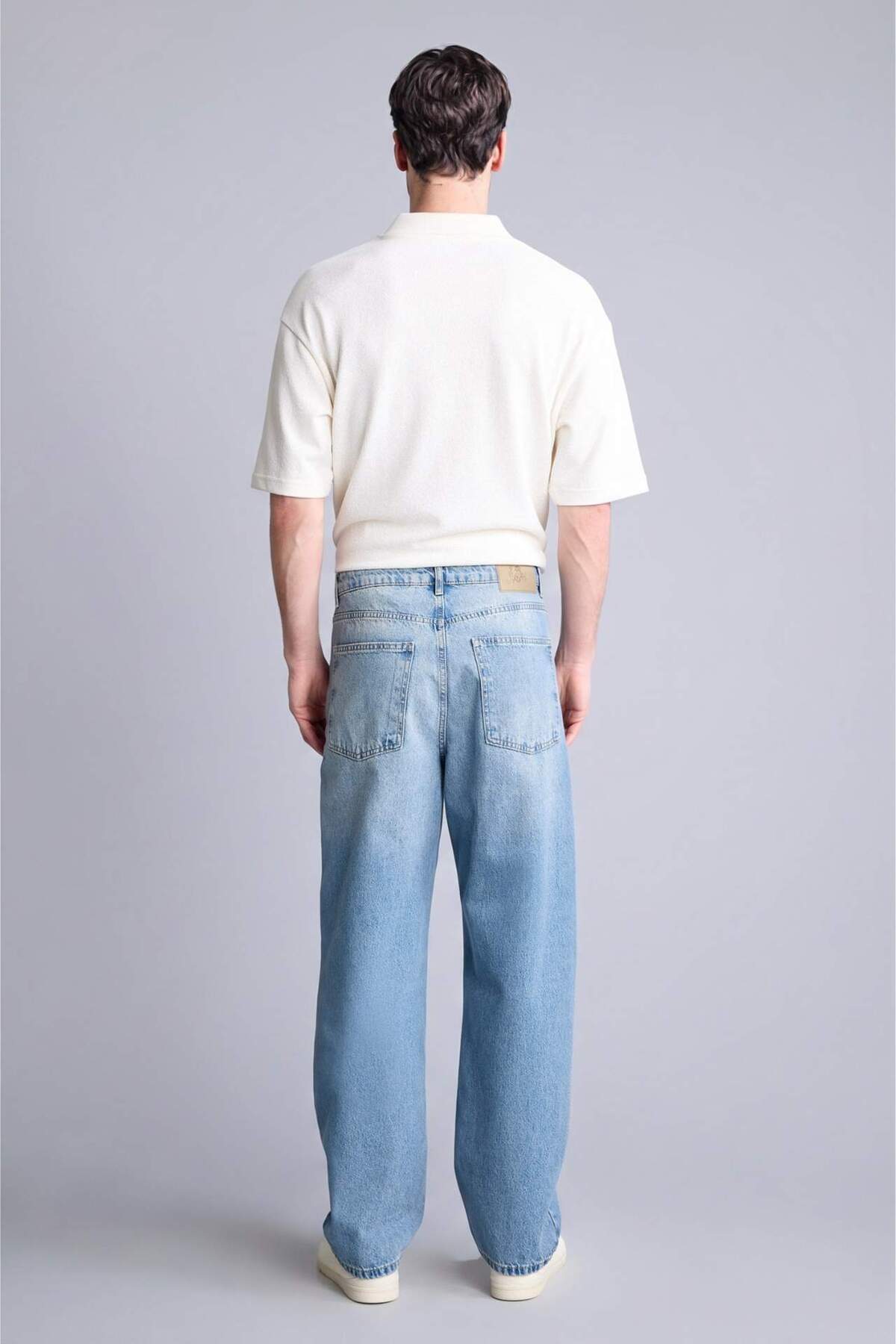 DeFacto %100 Pamuk Baggy Fıt Pantolon H6630AX26SM görsel 5