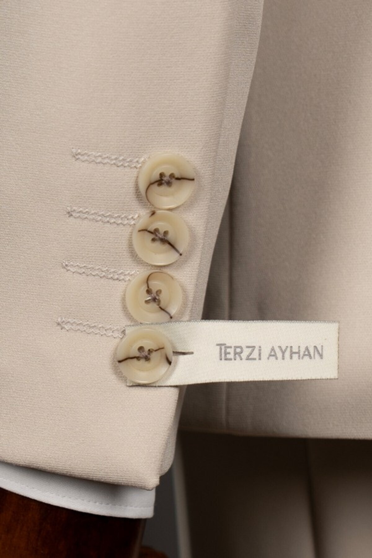 Exclusive Kruvaze Takım Elbise Bej — بژ T04-KTA504 — تصویر 4 از 5