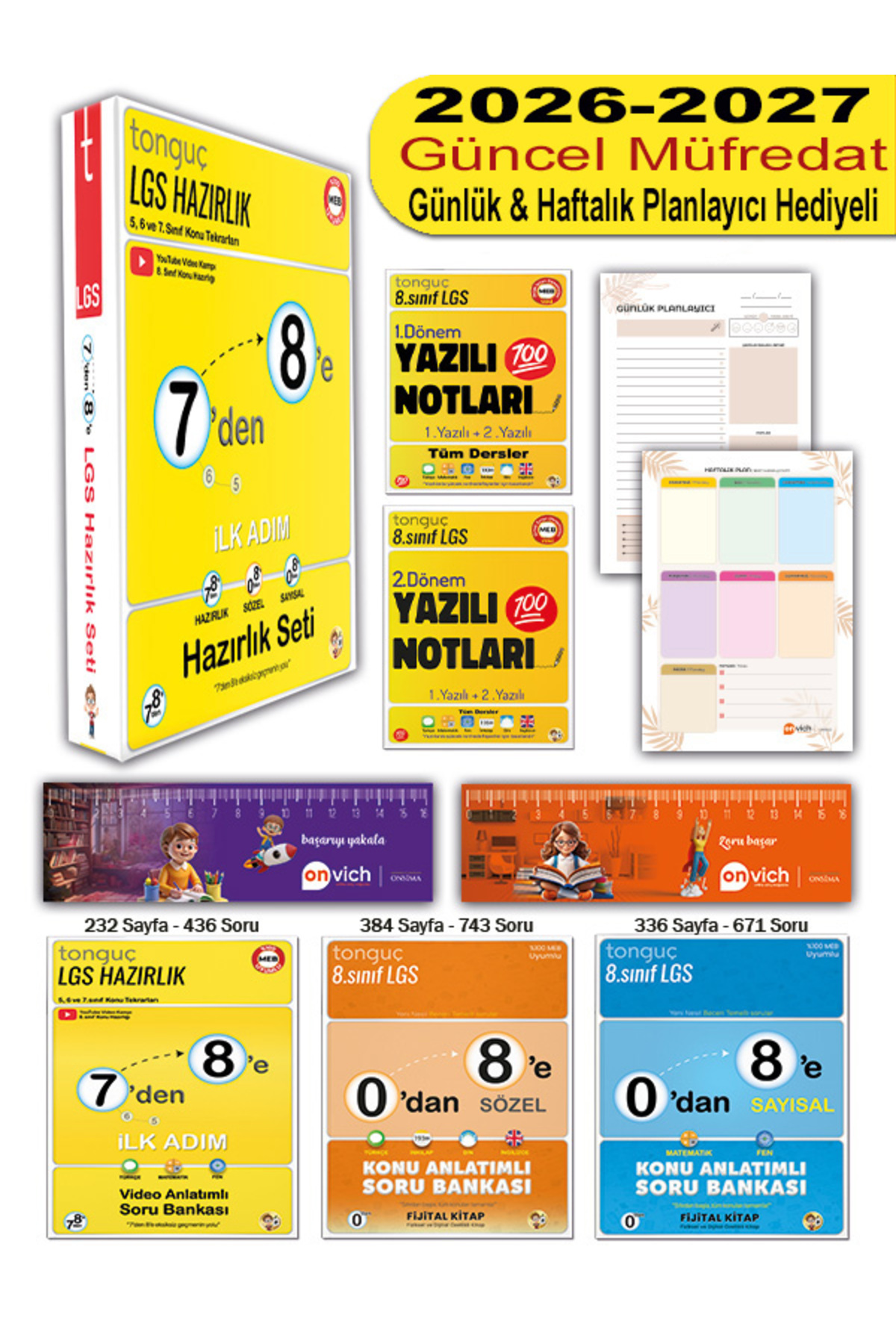 Tonguç Yayınları 8. Sınıf 7 Den 8 E Tekrar Yaz Tatili 0 Dan 8 E