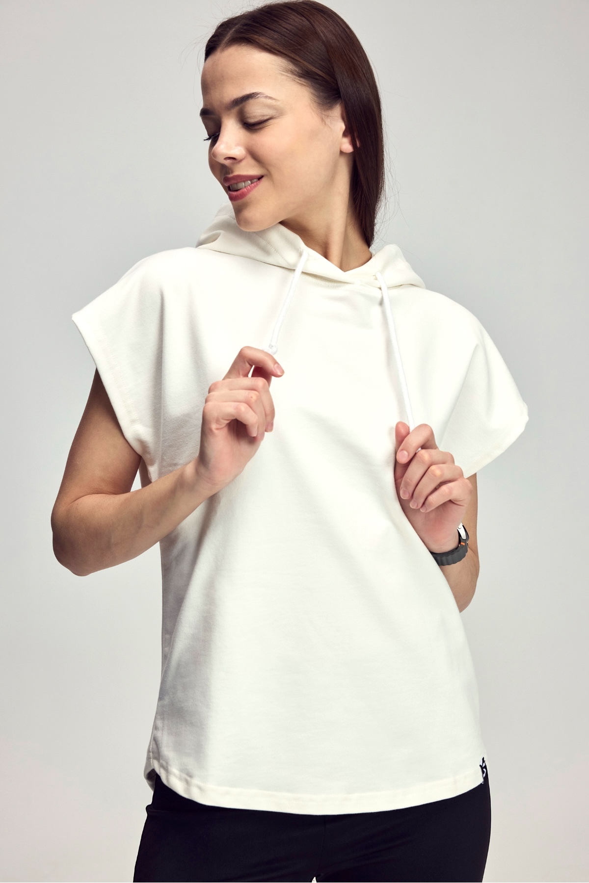 Scorp Nexa Kadın Kolsuz Sweatshirt Beyaz