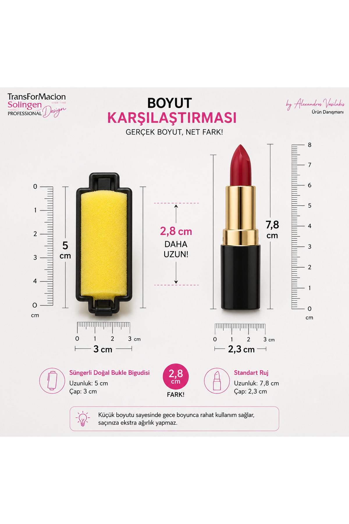 Transformacion Süngerli Gece Bigudisi Isısız Saç Şekillendirme Doğal Bukle Bigudisi 3 Cm 20 Adet 719759 görsel 5