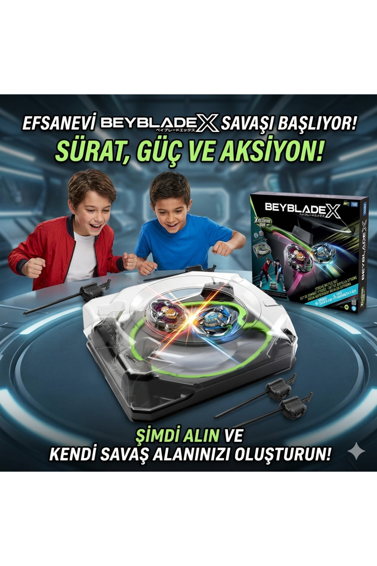 Cici Oyuncak BEYBLADE X Xtreme Savaş Seti, Beystadium Arenalı X