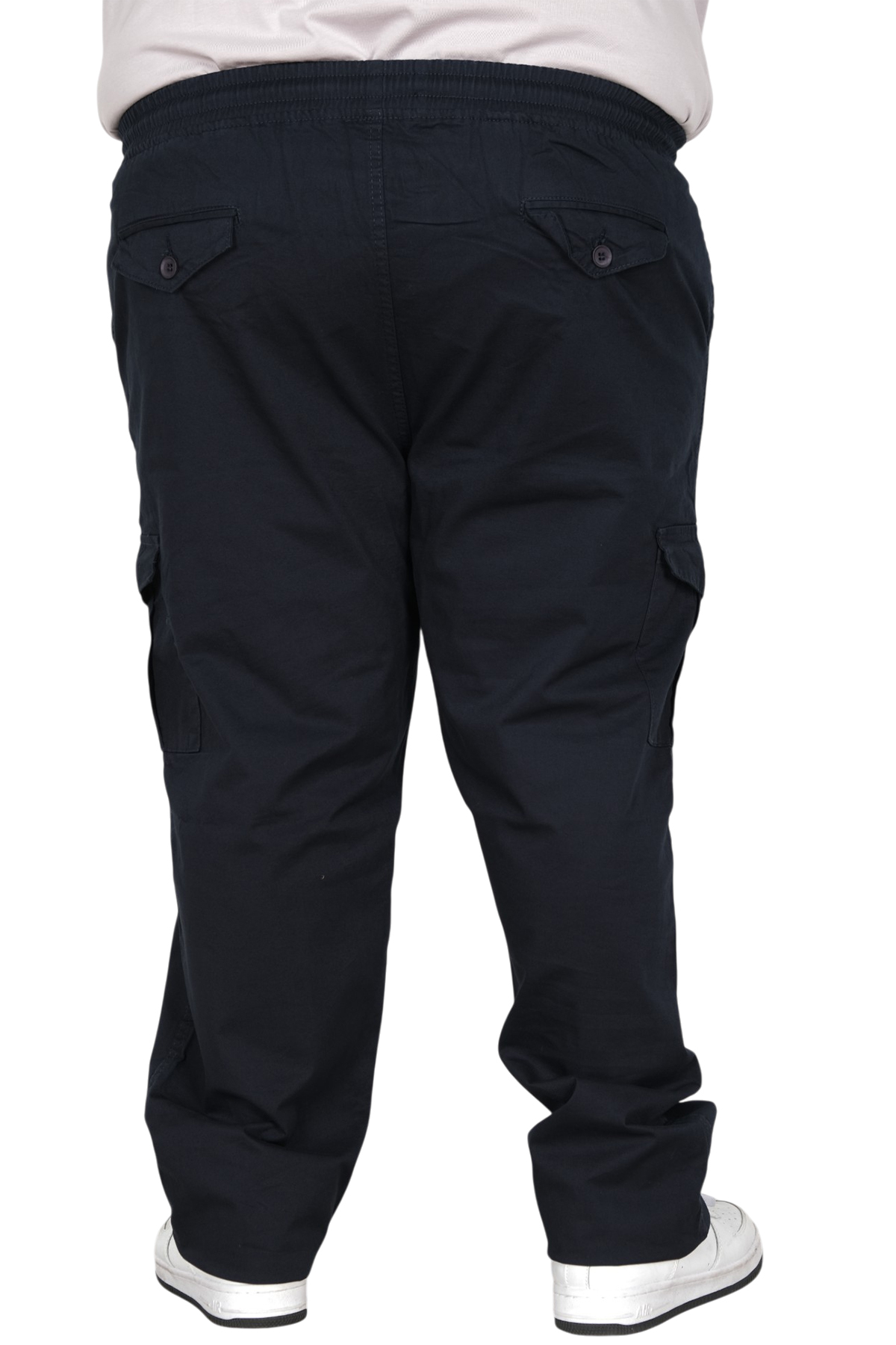 ModeXL Büyük Beden Erkek Keten Kargo Jogger Pantolon Milano 21912 Lacivert görsel 4