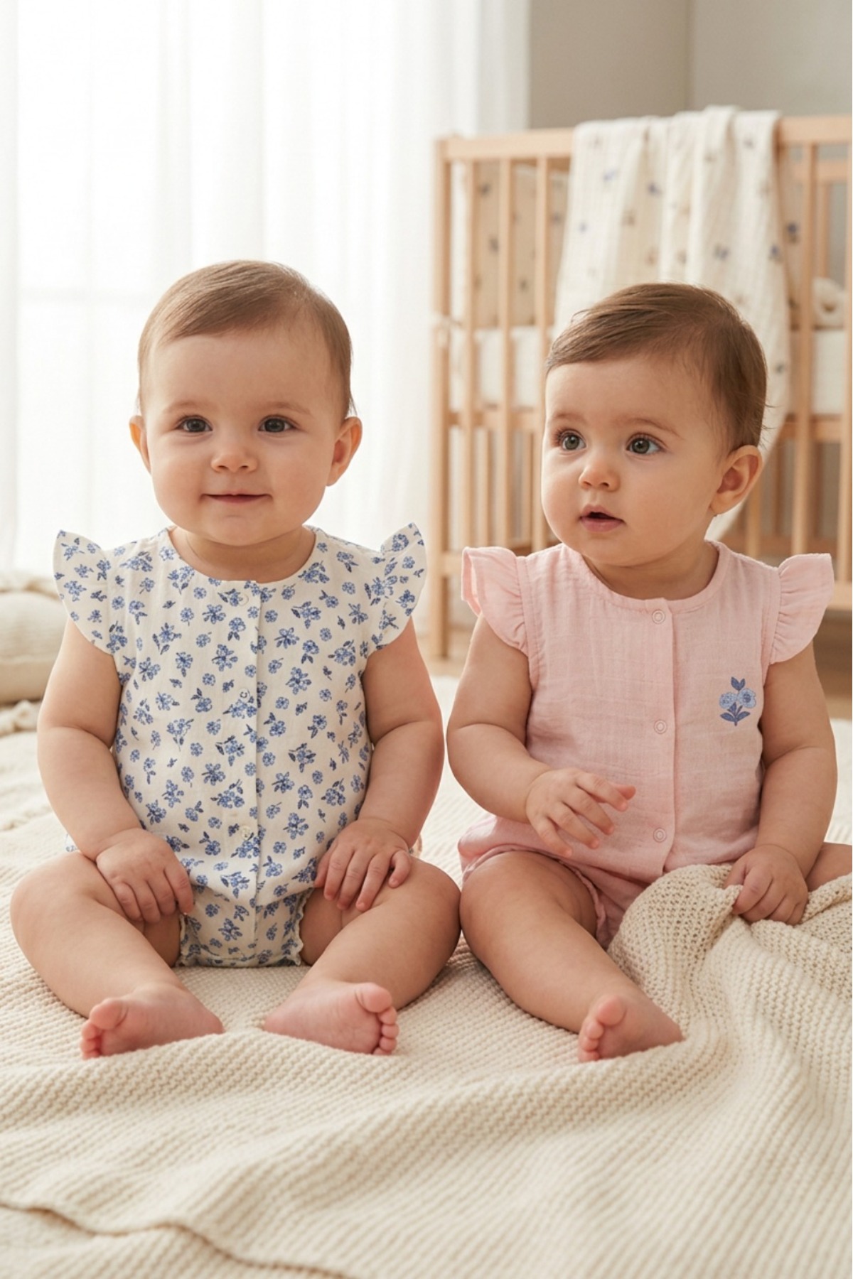 GARDEN FLOWERS 2-PIECE MUSLIN JUMPSUIT