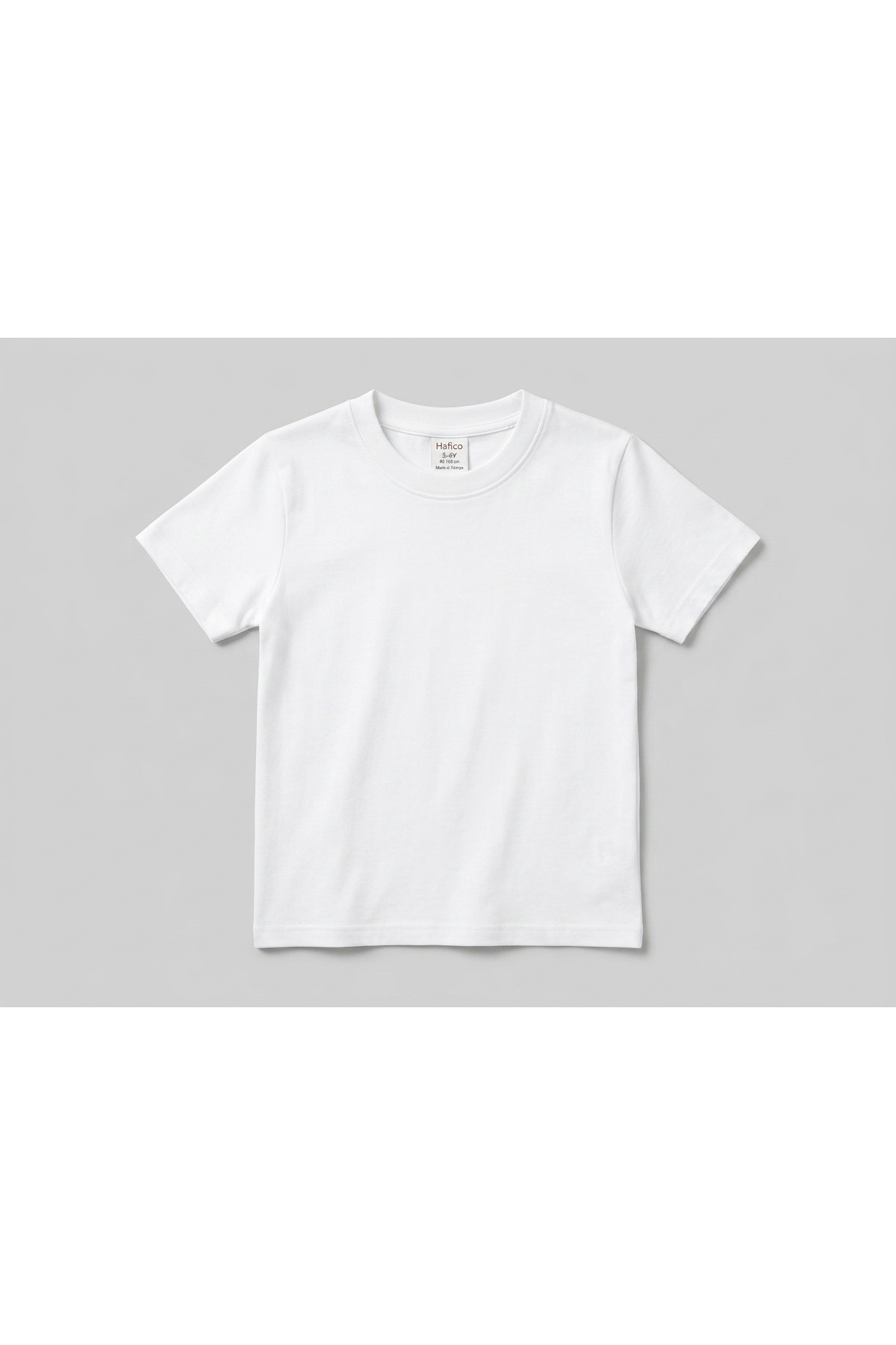 Hafico Boys/Girls Plain Basic T-Shirt 100% Cotton Crew Neck