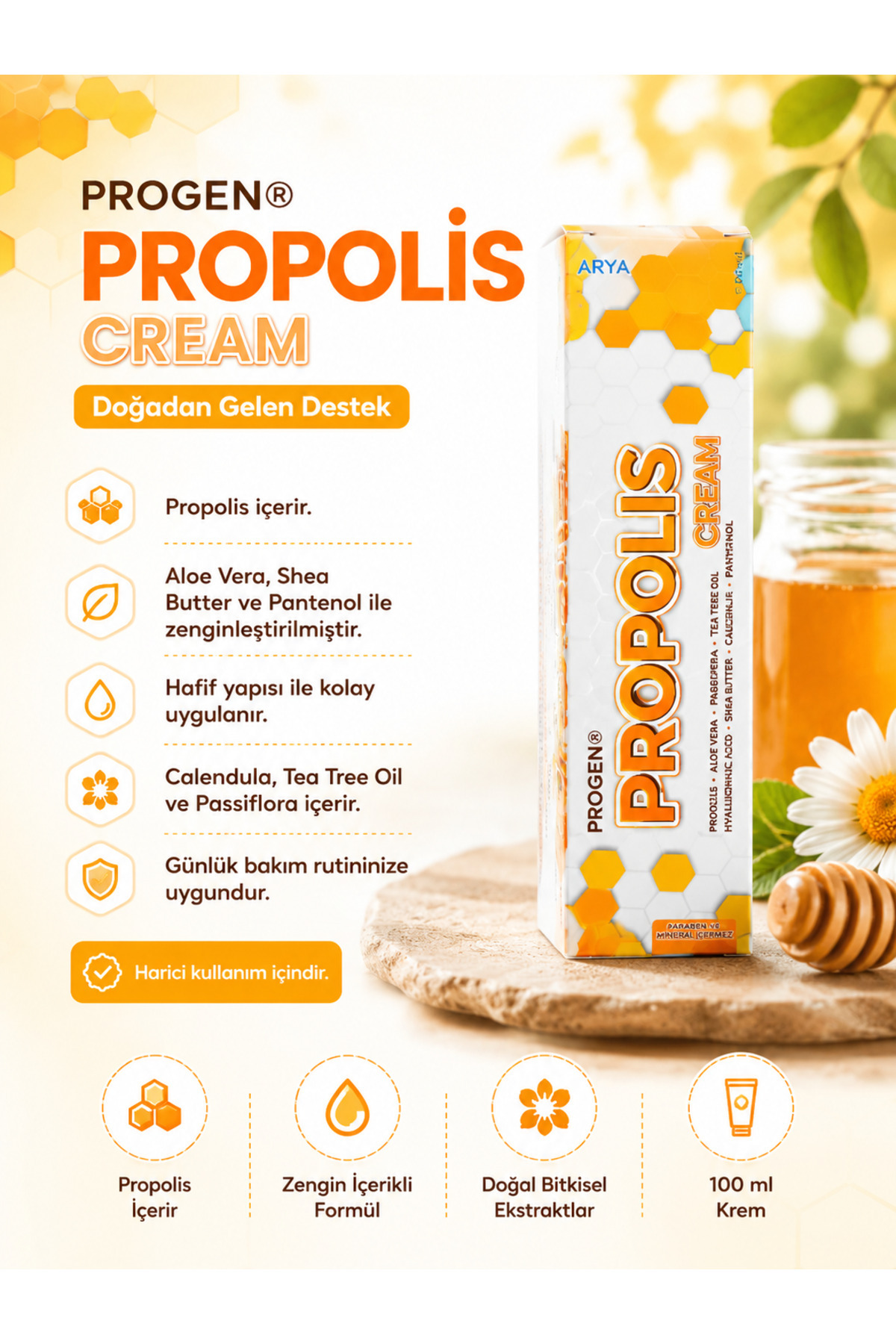 PROPOLİS PASSİFLORA CALENDULA HYALUROMIC ACID KREM — 81217114