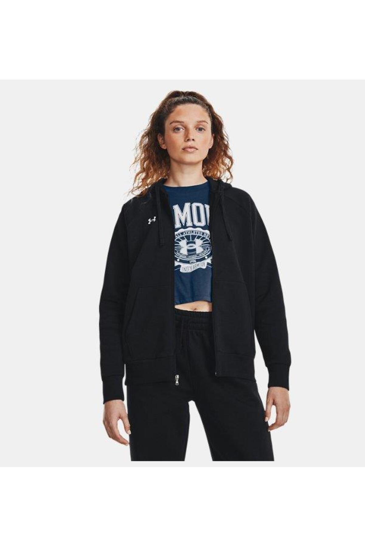 Rival Fleece Women's Black Hoodie with Full Length Zipper