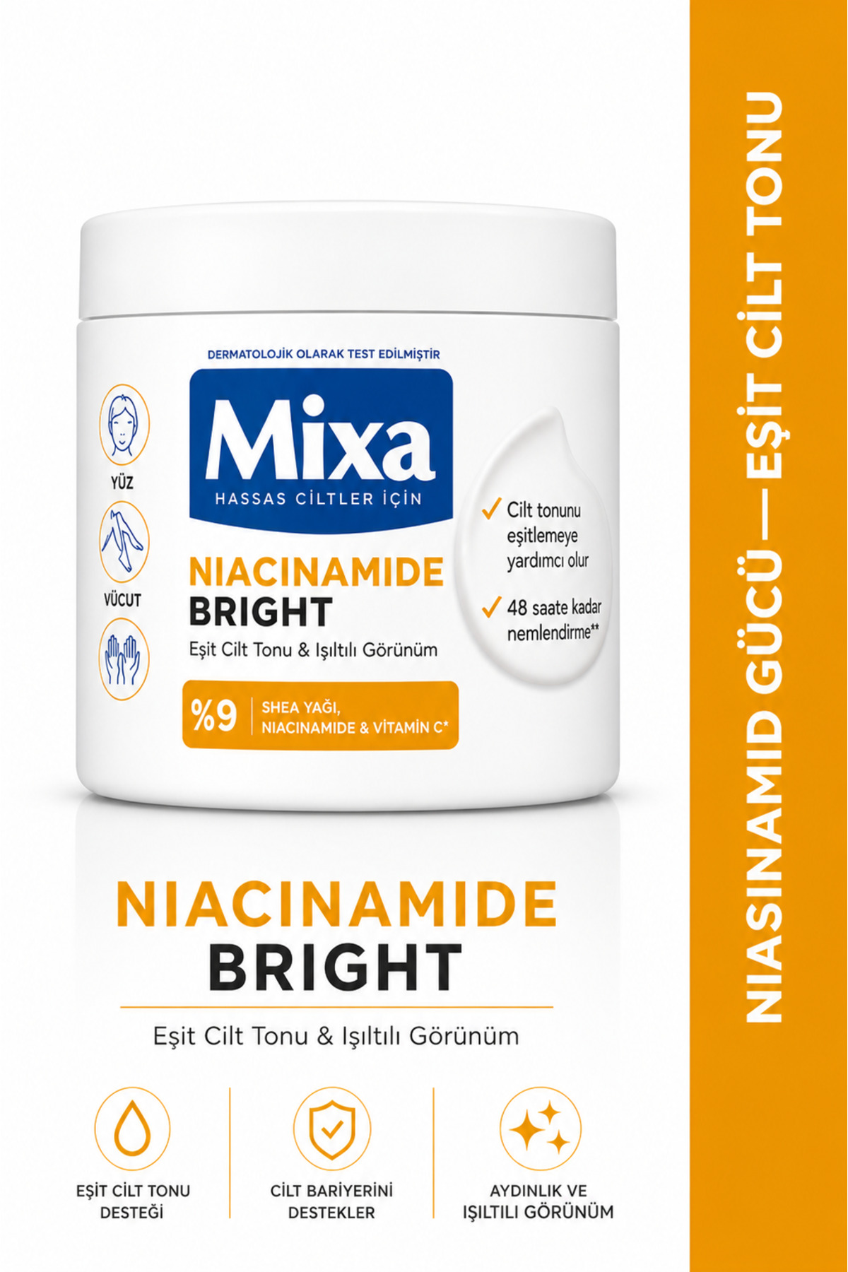 MİXA Aydınlatıcı Bakım Seti – Niacinamide Bright + Shea + Ceramide