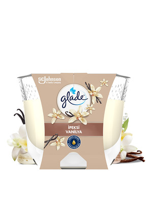 Glade Büyük Mum Vanilya Kokulu Mum, Tek Fitilli, 204 g, Esansiyel Yağ İçeren ...