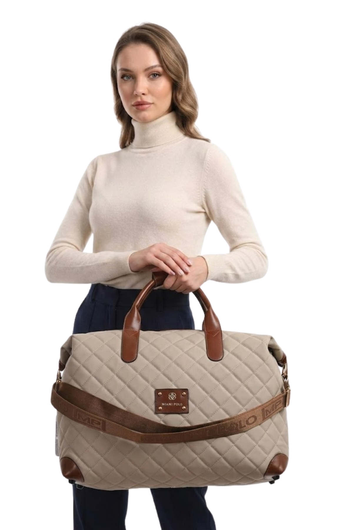MİAMİ POLO 1203E Large Hand Luggage Suitcase Travel Holiday Bag SAND