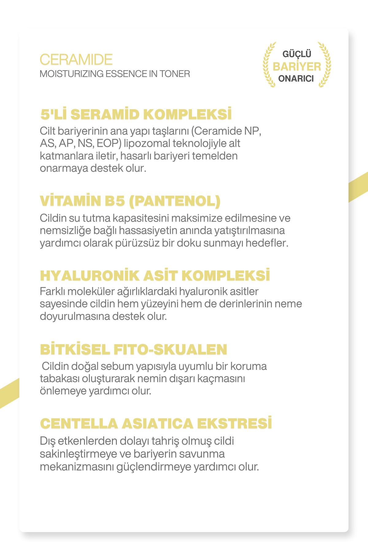 Bariyer Onarıcı Ceramide Essence | 3HA + Ceramide NP + Panthenol | Yoğun Nemlendirme & Tonik — 8809961180019 — تصویر 5 از 6
