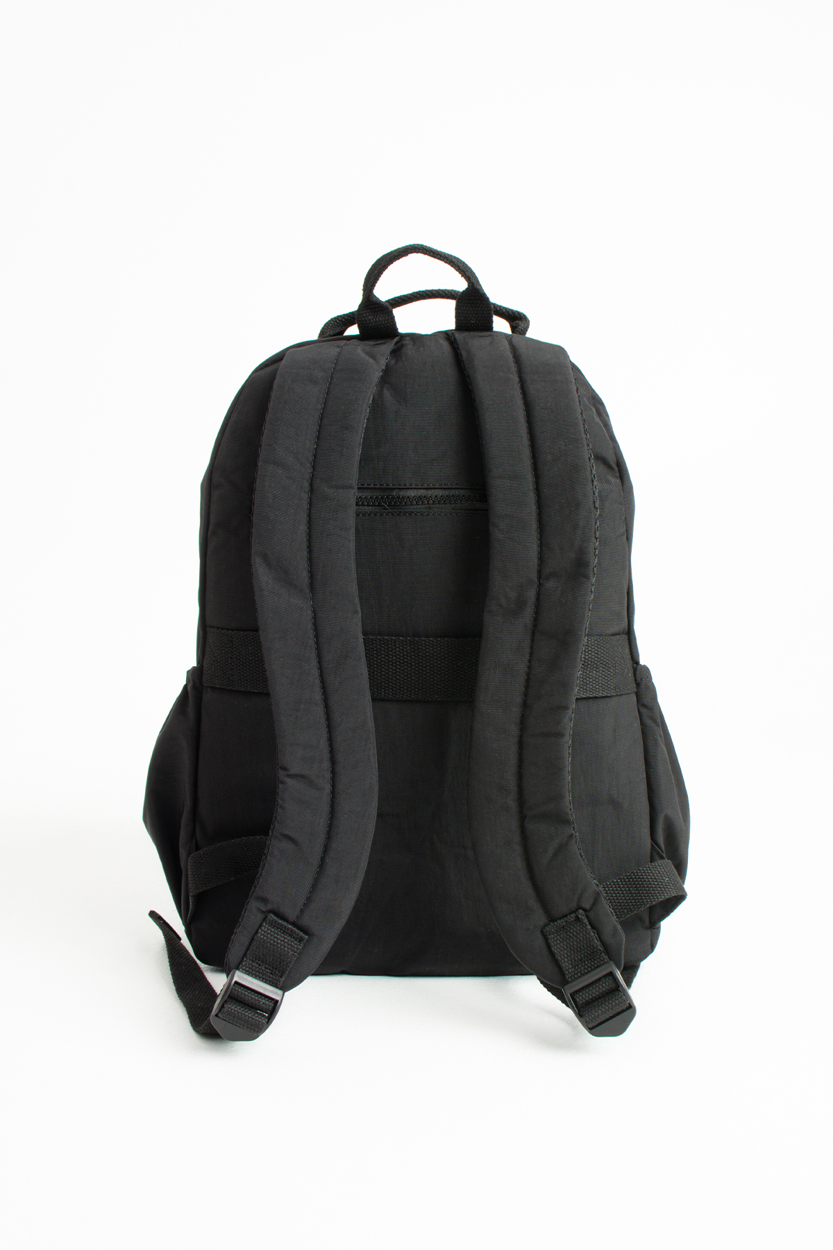Sanmorris Ss 3013 Unisex Suya Dayanıklı Krinkıl Kumaş Çok Gözlü Orta Boy Laptop Okul Ve Sırt Çantası SİYAH Siy görsel 5