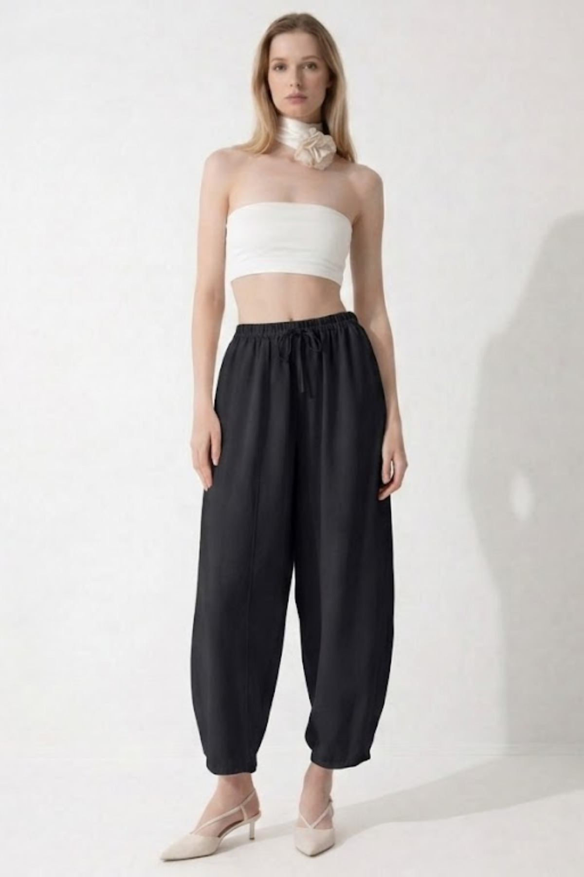 Women's Basic Soft Black Shalwar Pants