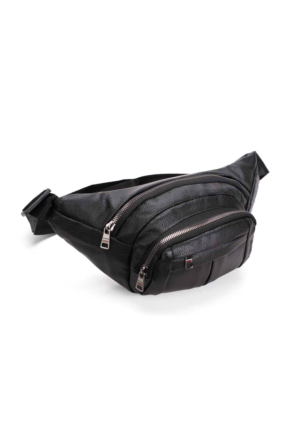 NEWISH POLO ACCESSORIES Unisex Siyah Suya Dayanıklı Suni Vegan Deri Kulaklık Girişli Bel Ve Omuz Çantası Freebag görsel 5