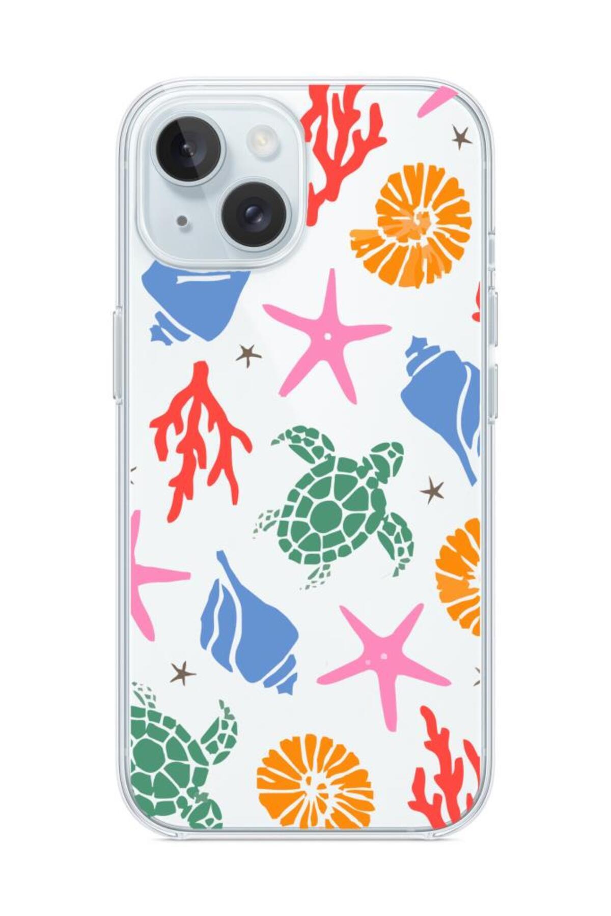 Iphone 15 Compatible Patterned Clear Silicone Case