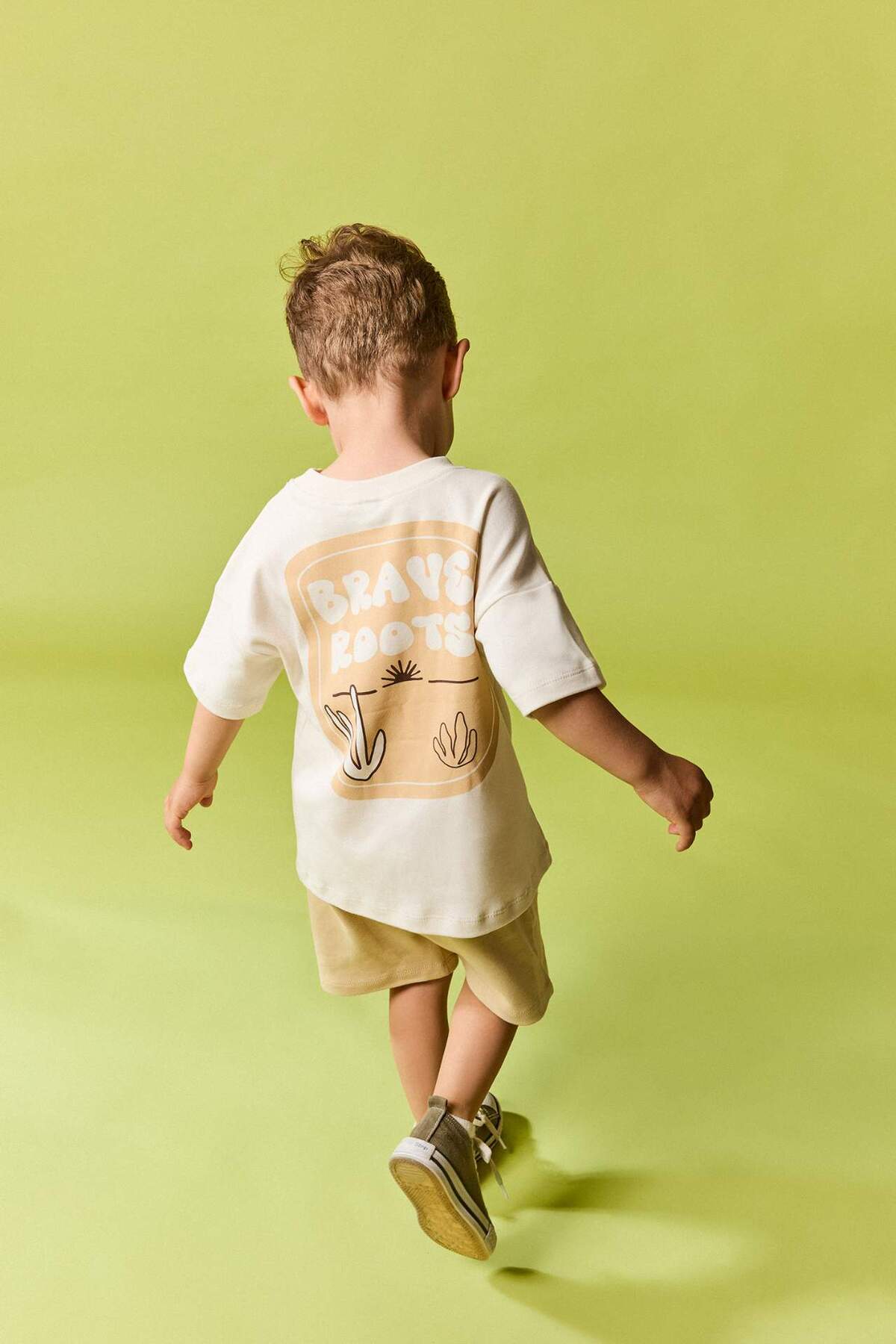 Defacto Cotton 2-Piece Printed Ecru Set for Baby Boy H7627A526Hs
