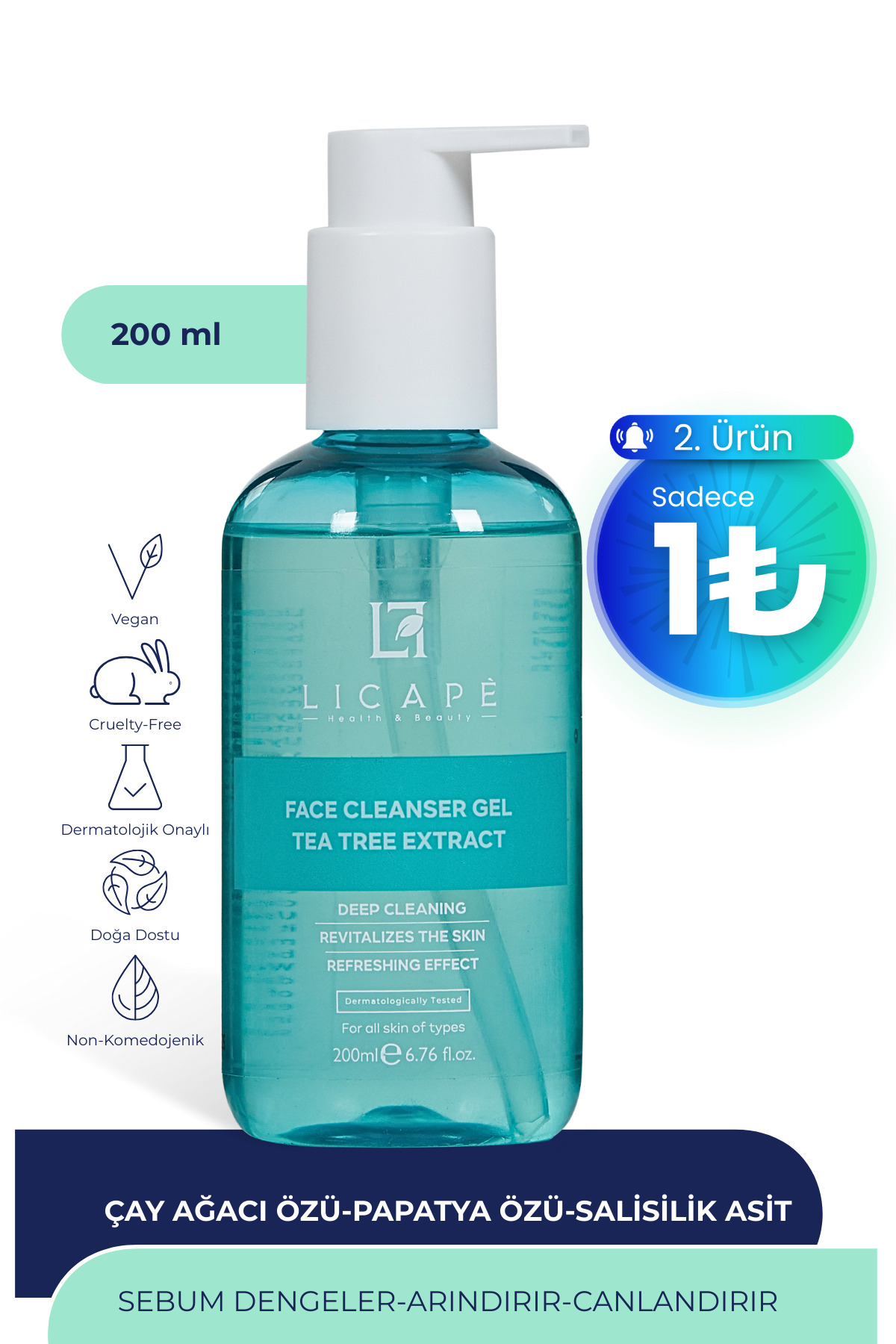 Çay Ağacı Özlü Yüz Temizleme Jeli 200 ml