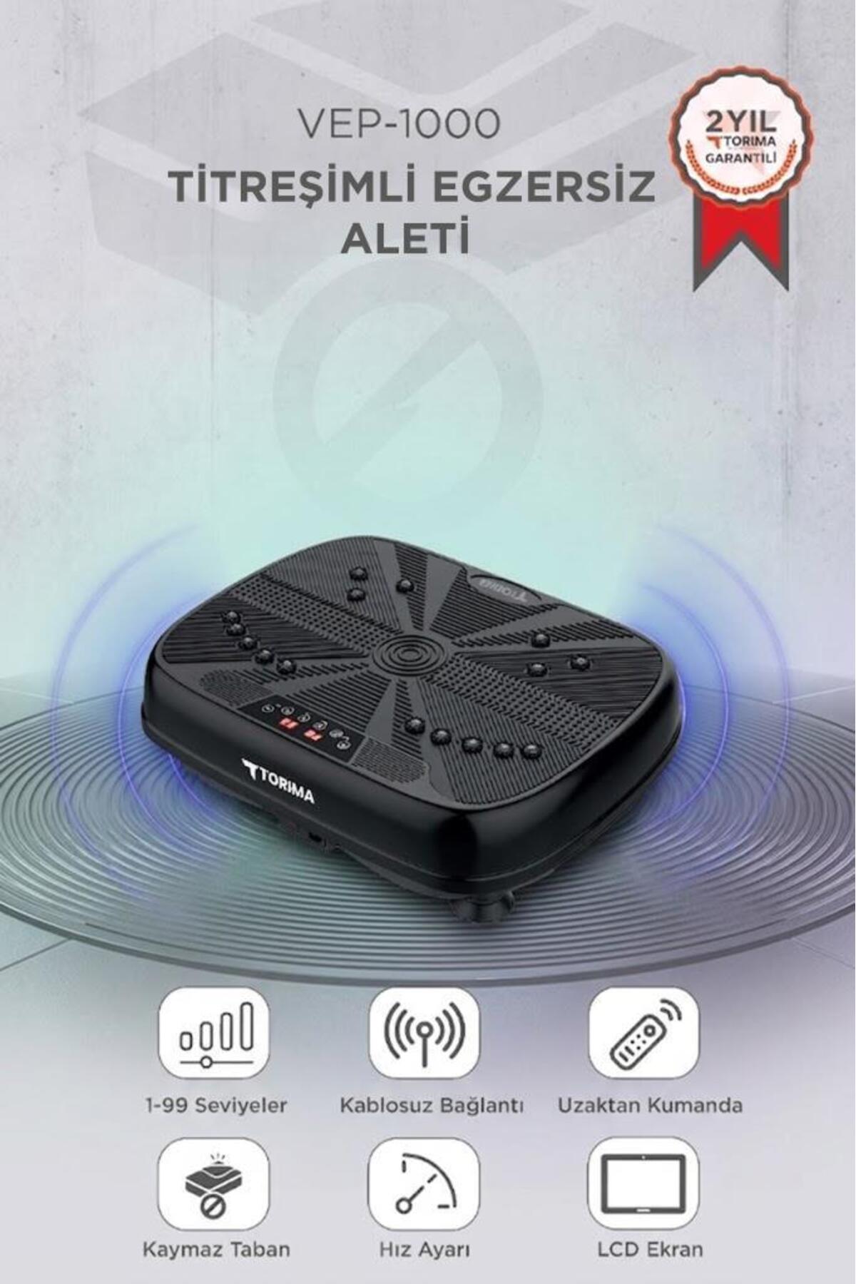 Exercise Device Controlled High Vibration Programmed Conditioner VEP1000 Black