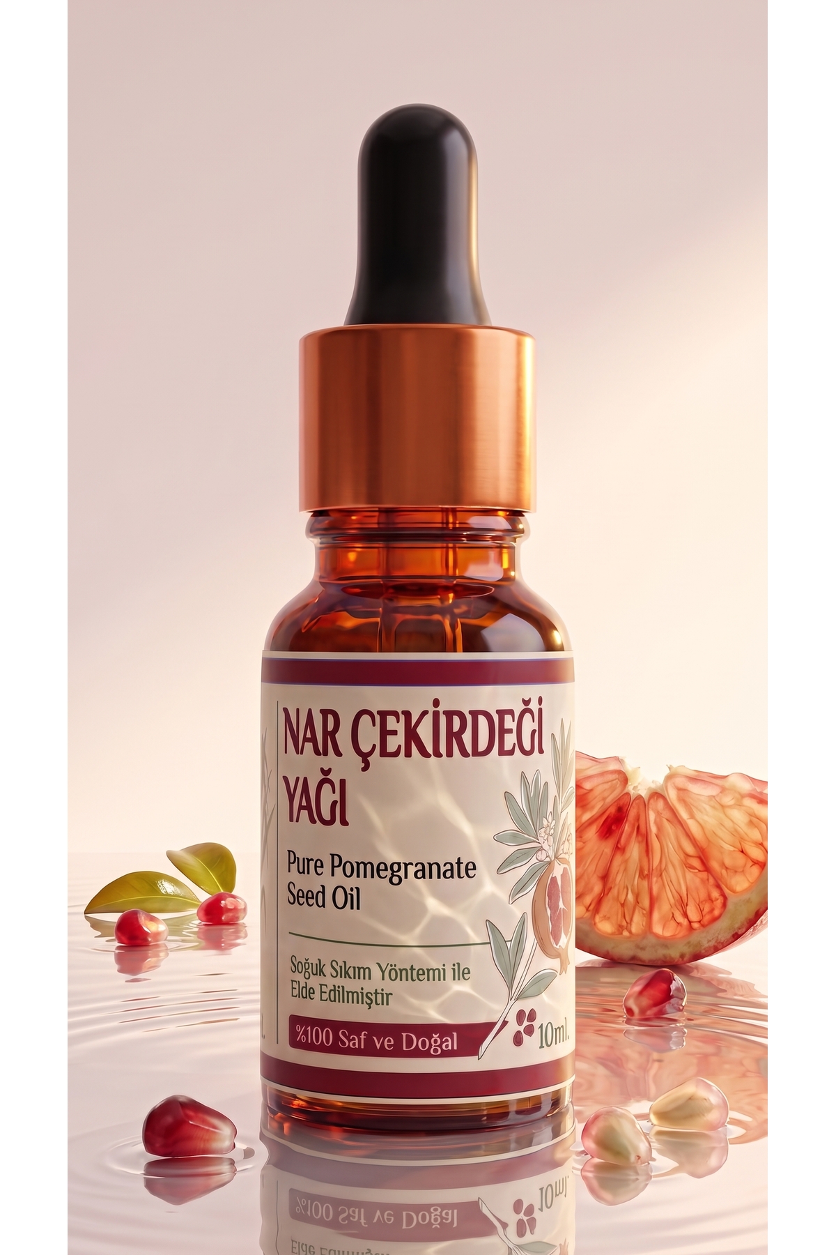 Nar Çekirdeği Yağı 10 ml / Soğuk Sıkım / %100 Saf Ve Doğal / Pomegranate Seed Oil — A1-Nar-Çekirdeği-yag-10 — تصویر 2 از 8