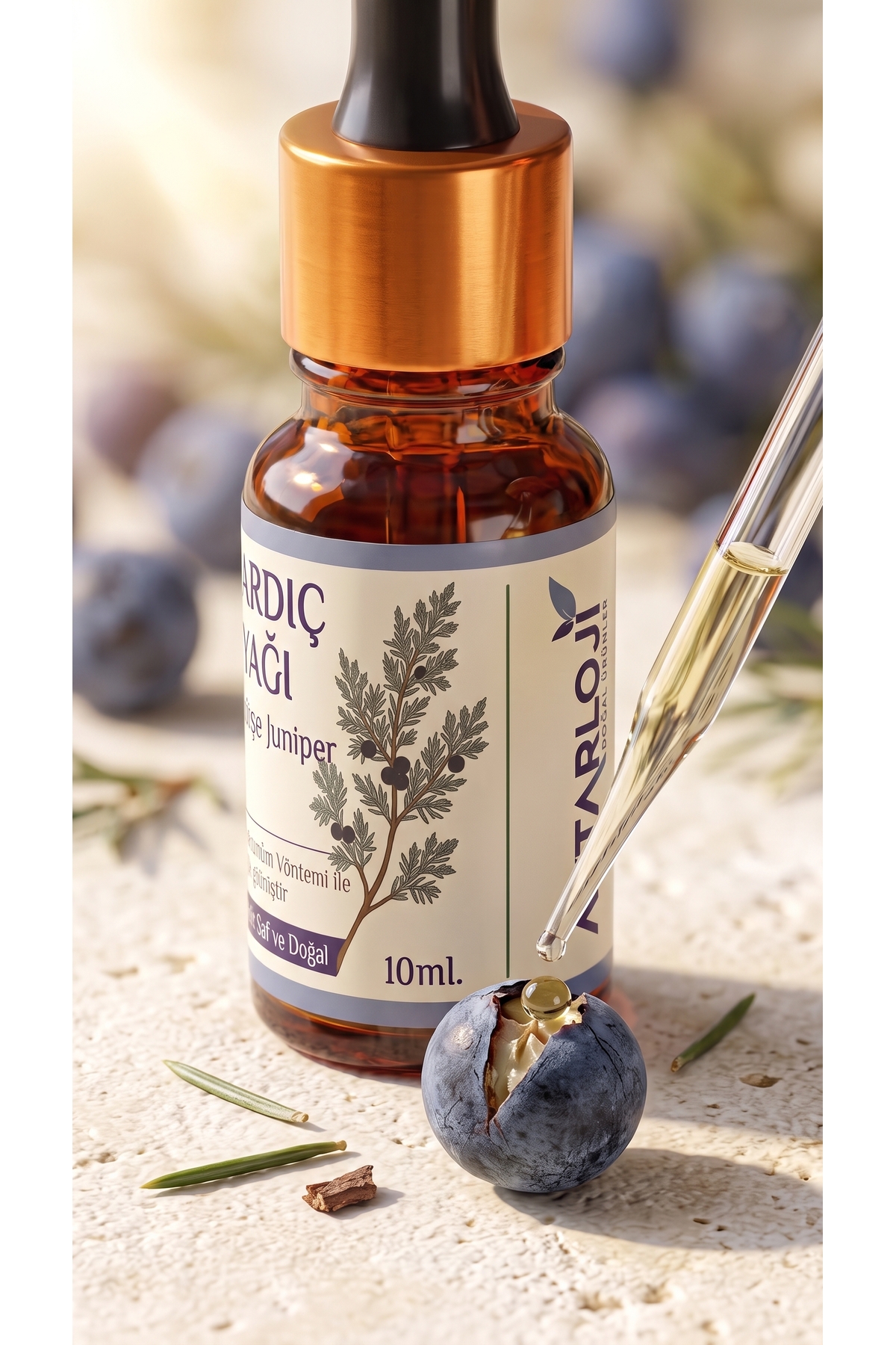 Ardıç Uçucu Yağı 10 ml / %100 Saf Ve Doğal / Juniper Berry Oil — A1-Ardıç-yag-10 — تصویر 7 از 8