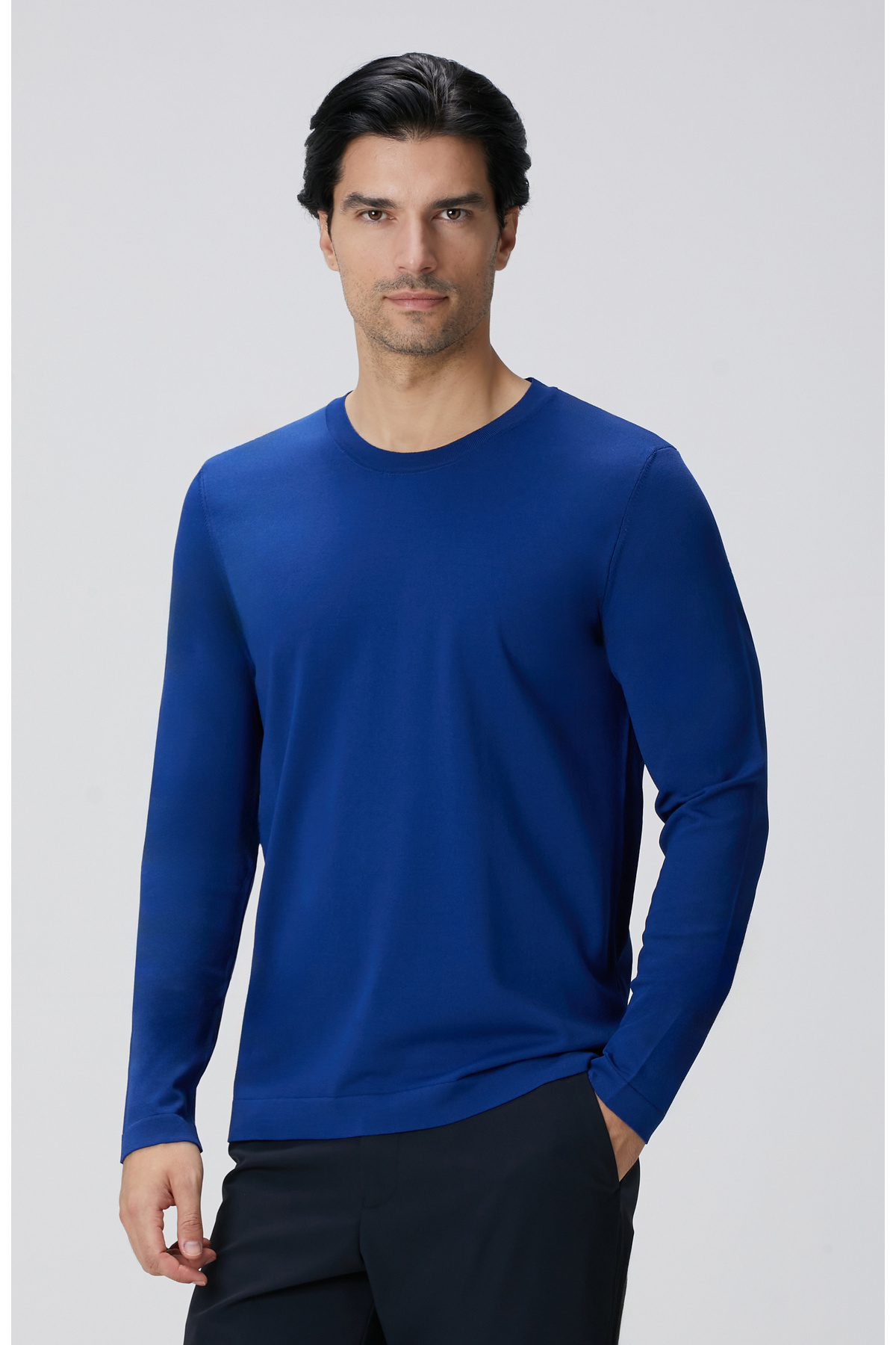 N-Tech Saks Basic Triko Kazak — آبی 1095579 — تصویر 4 از 6