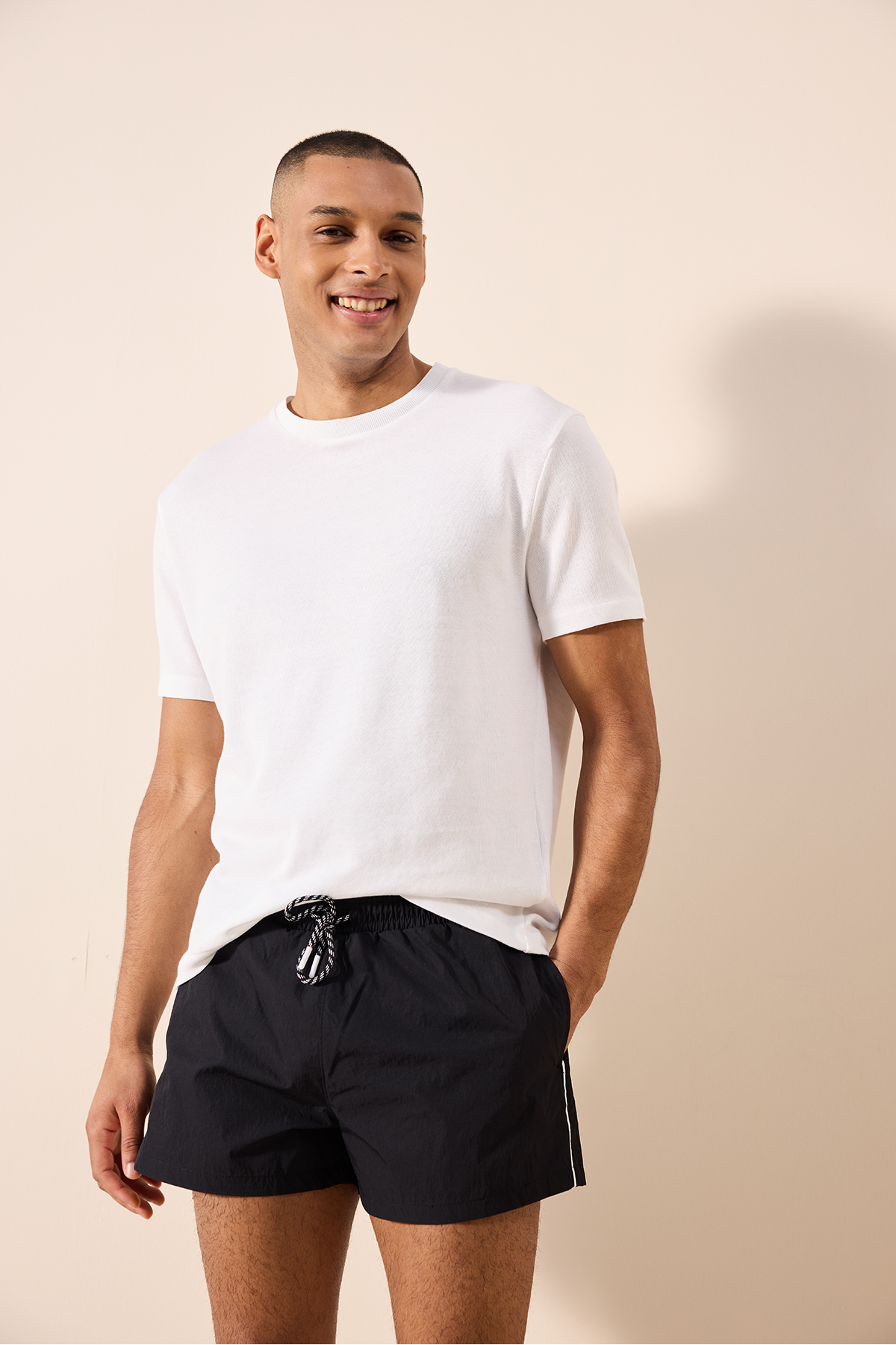 Penti Men's Line Black Swim Shorts
