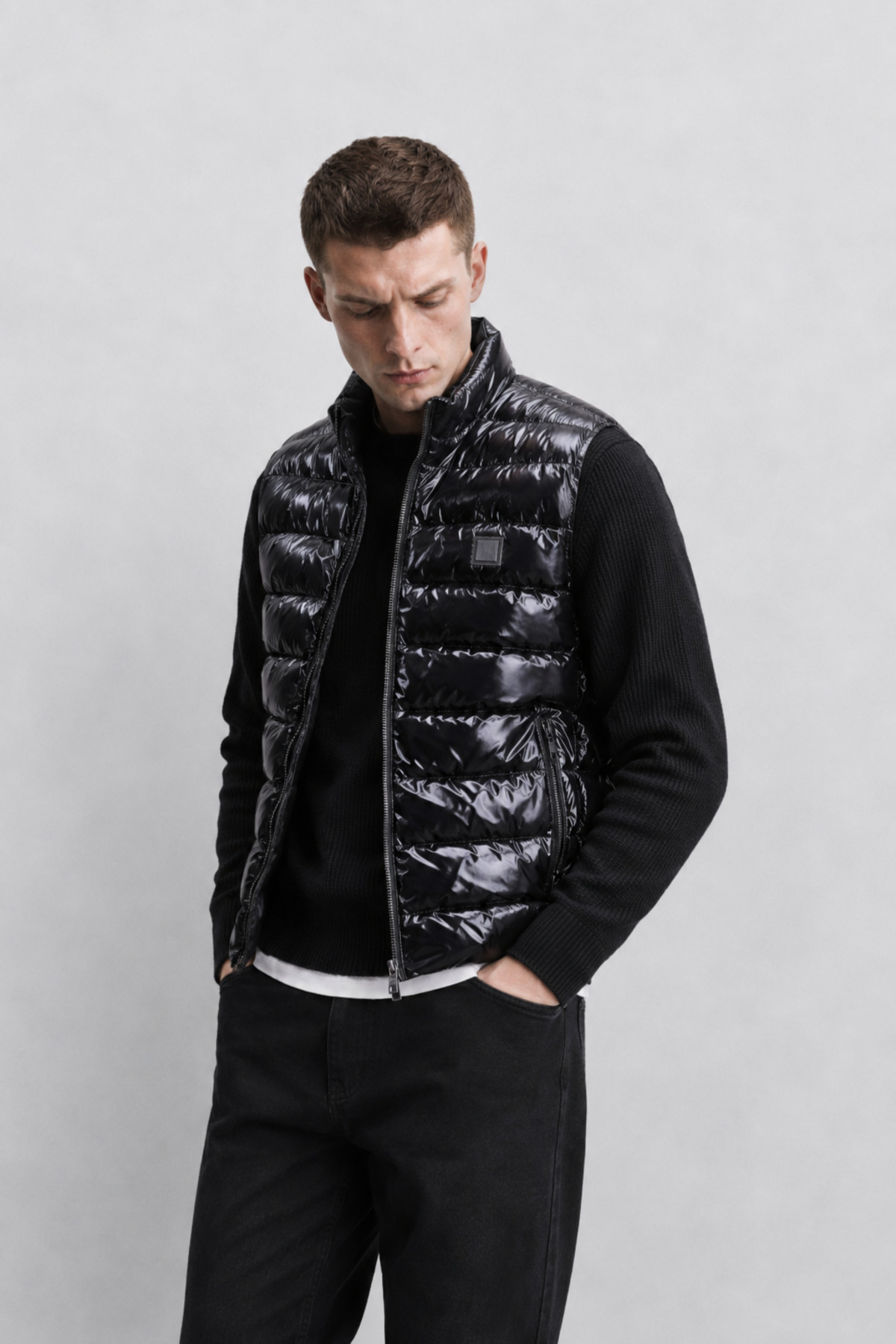 OHM OHEPMODA Slim Fit Erkek Parlak Şişme Yelek görsel 3