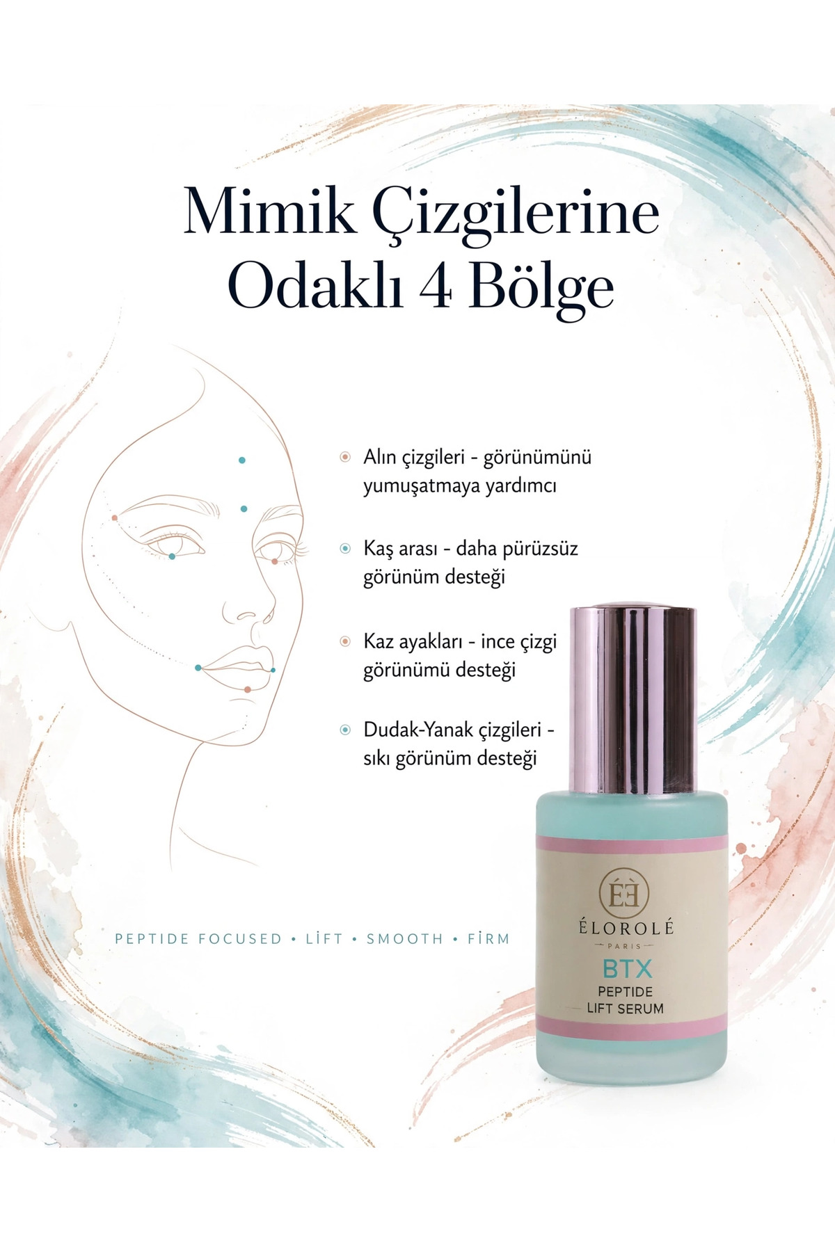 BTX Peptide Lift Leke Serum - Yaşlanma Karşıtı Görünüm, Kırışıklık ve İnce Çizgi Görünümünü Azaltmaya Yardımcı, Peptitli Dolgun ve Sıkı Görünüm — 8685260664012 — تصویر 3 از 8