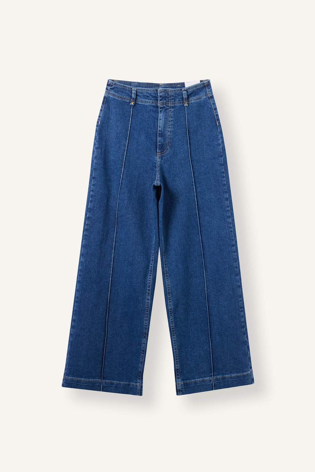 DeFacto Pamuklu Culotte Yüksek Bel Kısa Paça Jean Pantolon I1917AX26AU görsel 8