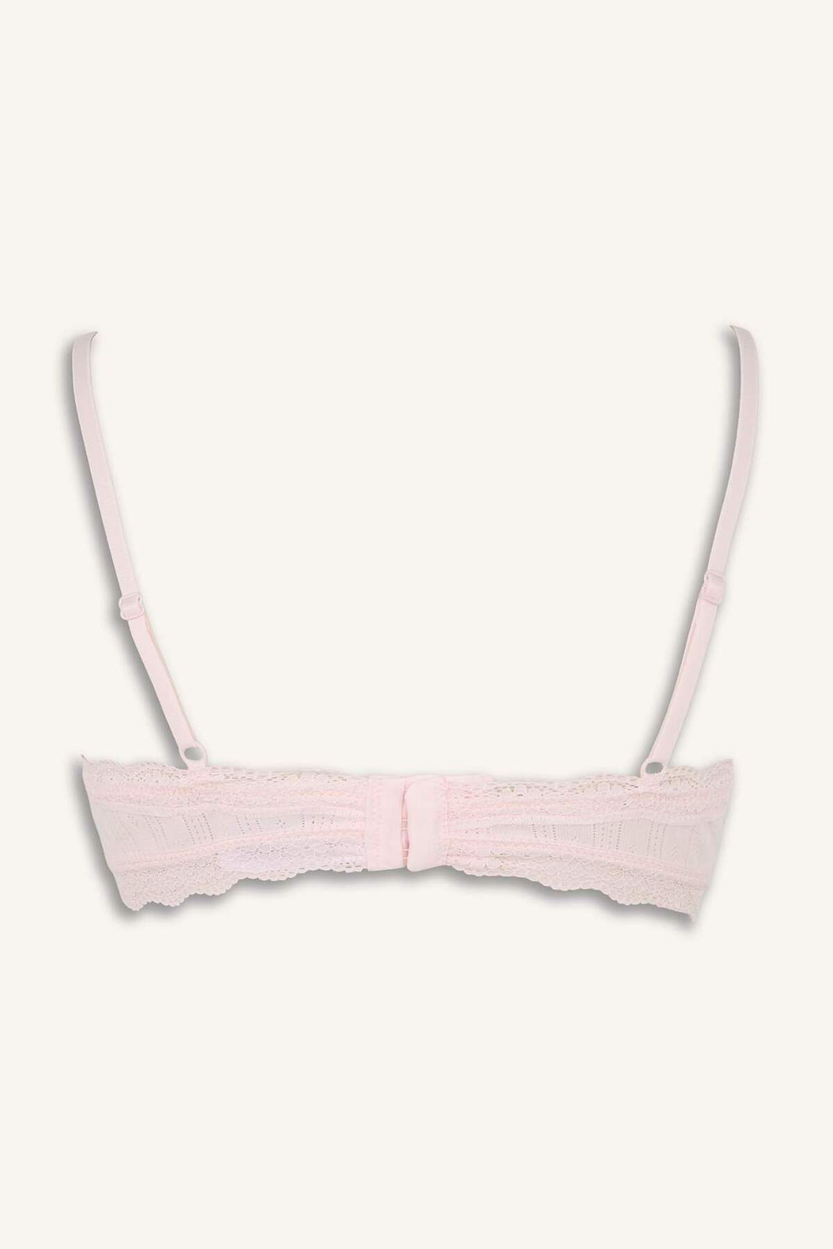 DeFacto Dantel Detaylı Çıkarılabilir Kap Çıkarılabilir Pedli Balensiz Açık Pembe Bralet G7762AX26SP görsel 7