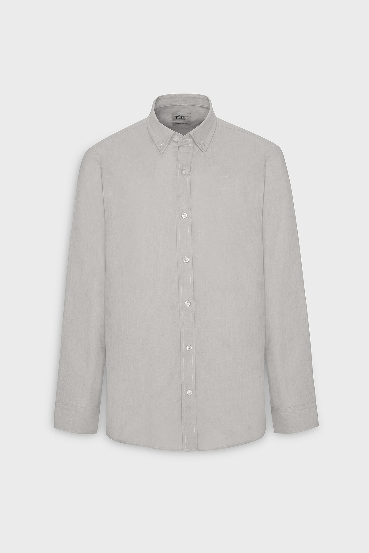 AC&Co / Altınyıldız Classics Erkek Gri Kolay Ütülenebilen %100 Pamuk Nefes Alabilen Terletmez Slim Fit Gömlek görsel 8