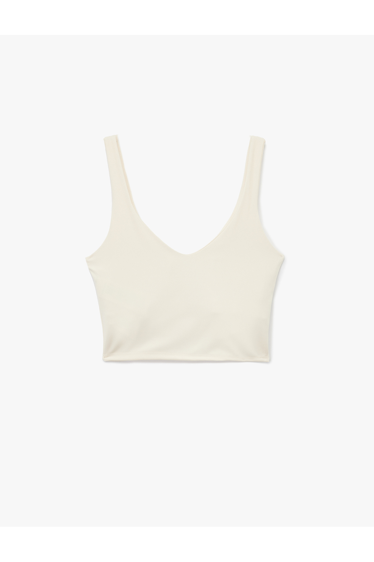 Koton Kolsuz V Yaka Kaplı Slim Fit Sporcu Sütyeni görsel 4