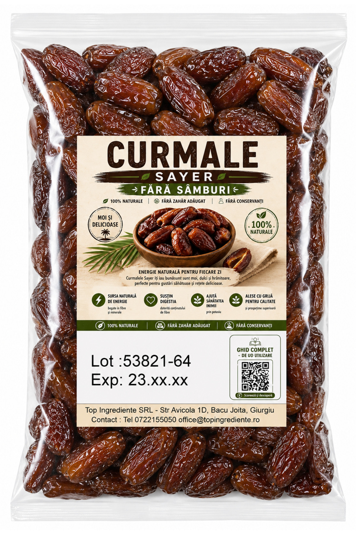 Top Ingrediente Curmale Fara Samburi Sayer – Dulci, Naturale, - 1KG