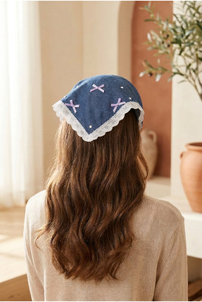 Katia & Bony Bandana Formunda Fiyonklu Taşlı Taç Mavi