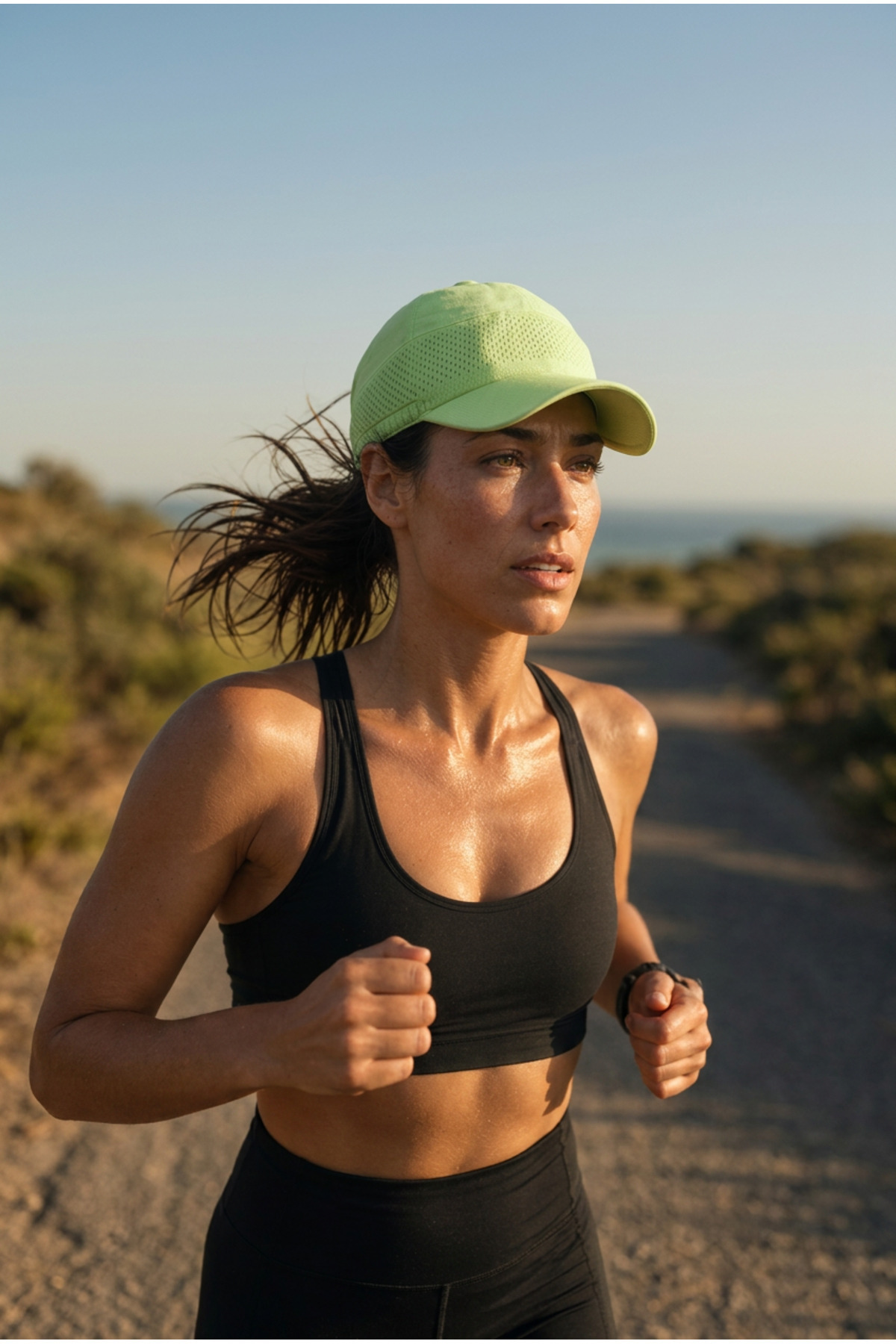 OnMyHead Unisex Spor Fileli Merserize Tenis Şapkası Yazlık Açık Yeşil görsel 3