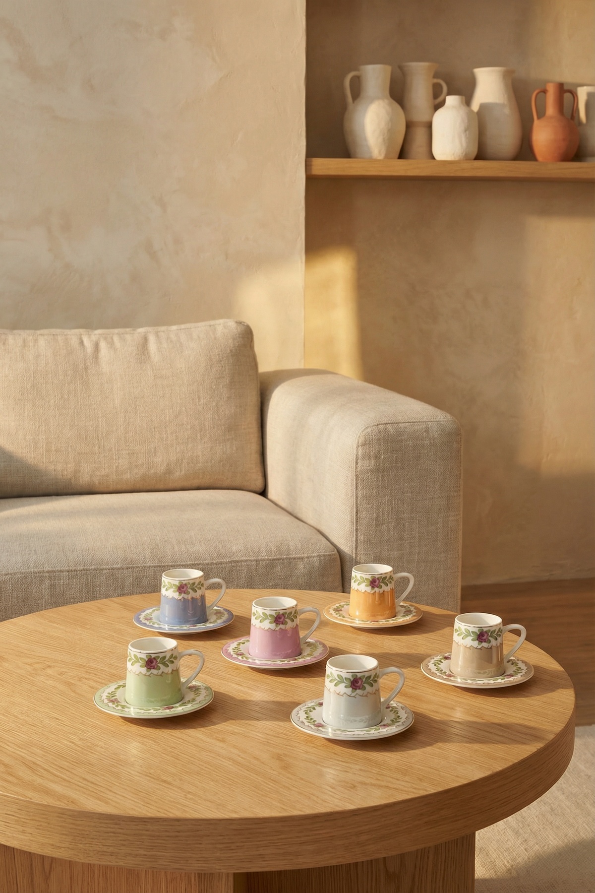 ACAR Jame 6-Person Porcelain Coffee Cup Set - 100 ml