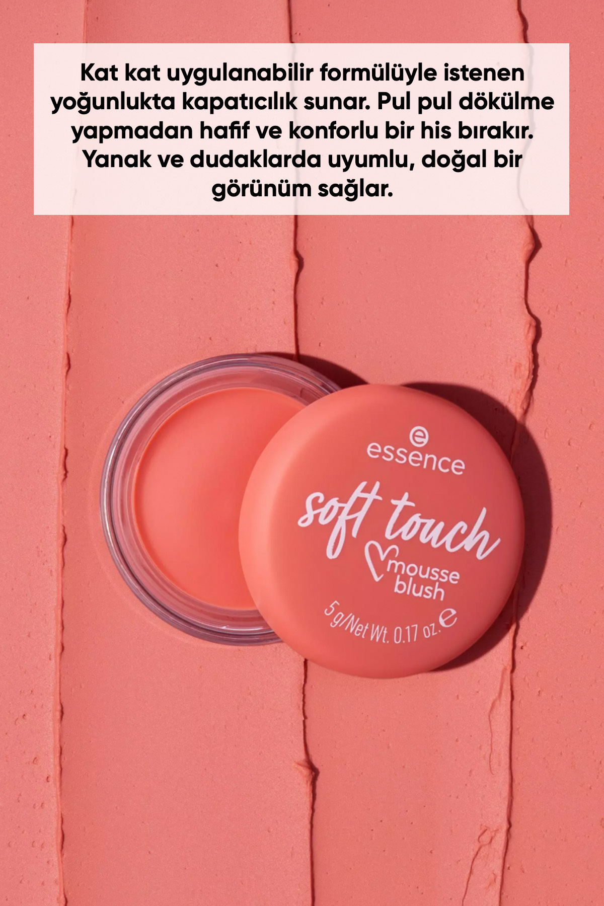 soft touch mousse blush 30 — نارنجی H003 — تصویر 5 از 7