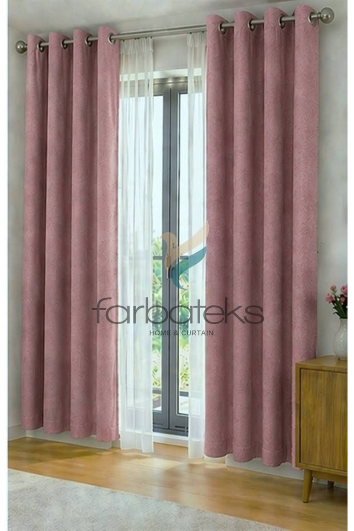 Powder Velvet Rustic Velvety Fabric Curtain